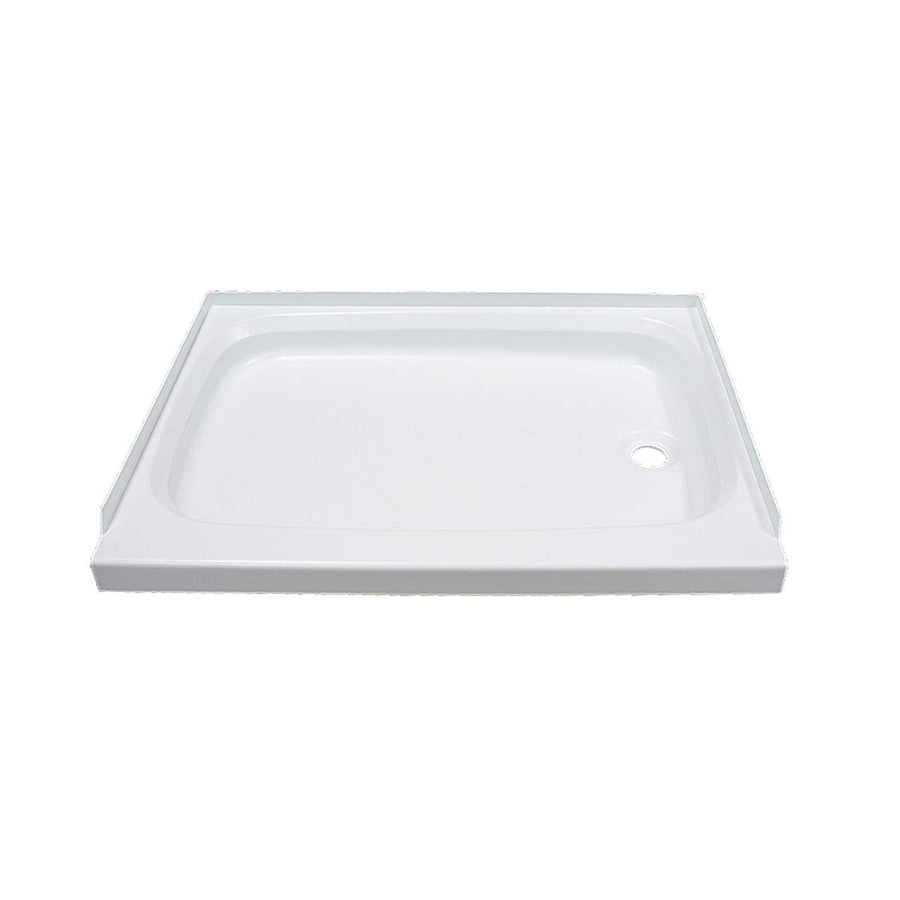 24" x 36" Lippert Replacement White Shower Pan with Right Drain for RVs, Travel Trailers, 5th Wheels, and Motorhomes - 210375