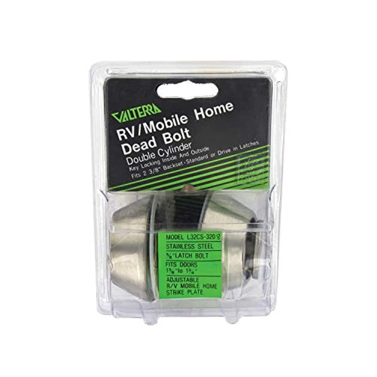 Double Cylinder Deadbolt Valterra L32CS3208 - 5/8" Throw, Key Lock