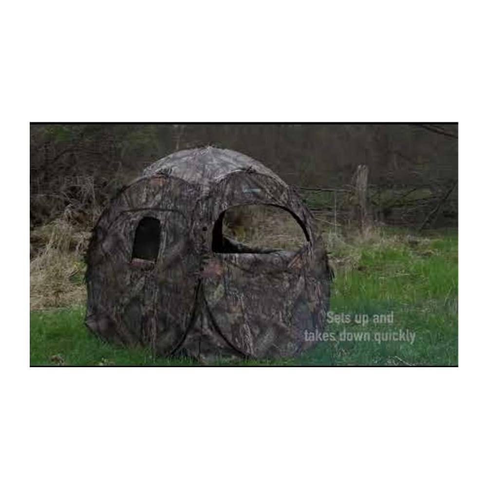 Doghouse Ameristep Lightweight Durable Hunting Spring Steel Ground Blind with 8 Windows & Backpack Carrying Case - 2 Hunters Concealment - Easy Setup & Takedown - Canada Compliant