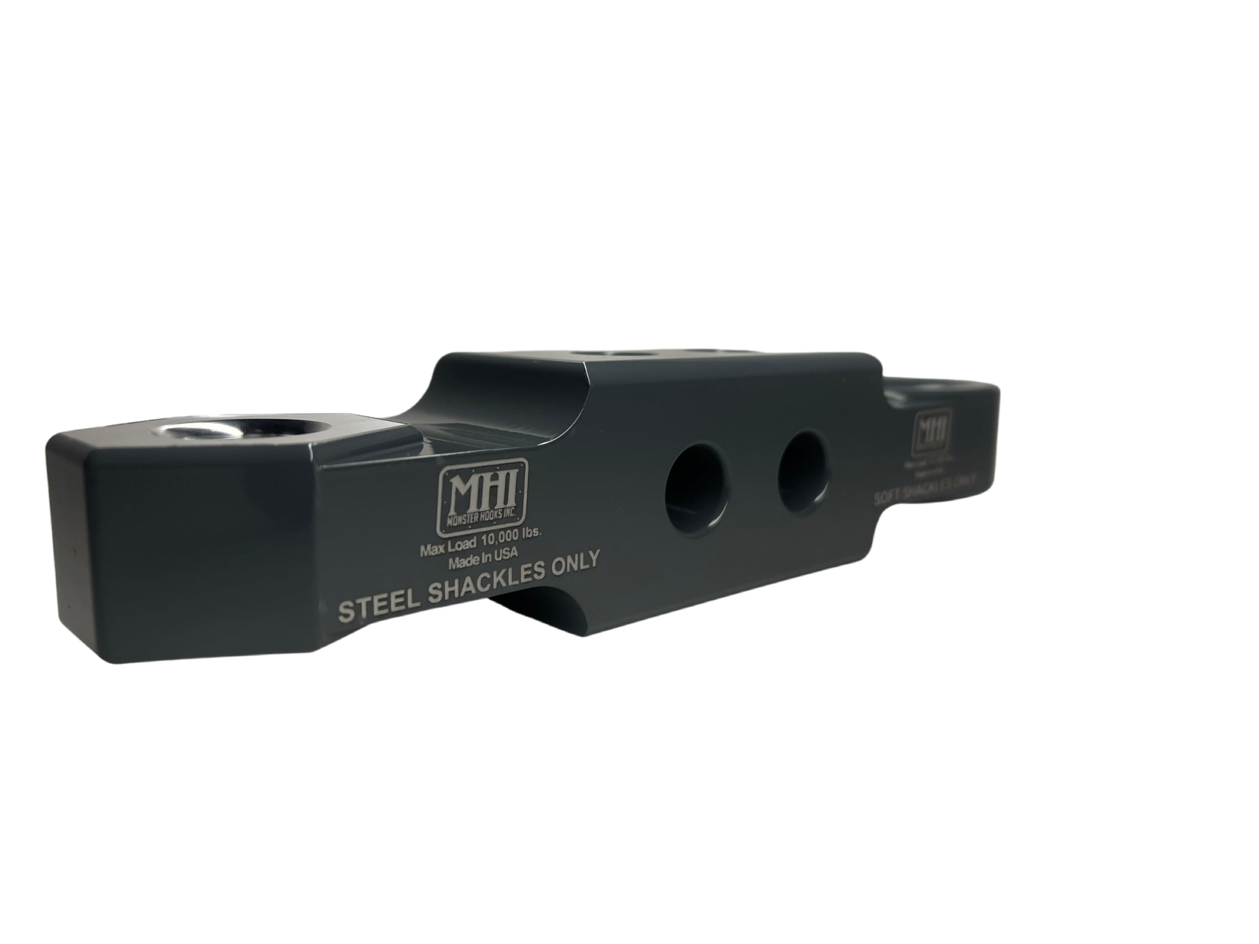 Dual-Sided Hydra Hitch – Recovery Hitch | Soft & Steel Shackle Compatible | 2" Receiver | 7075 Aircraft-Grade Aluminum | Rated 15,000 lbs. Per Side
