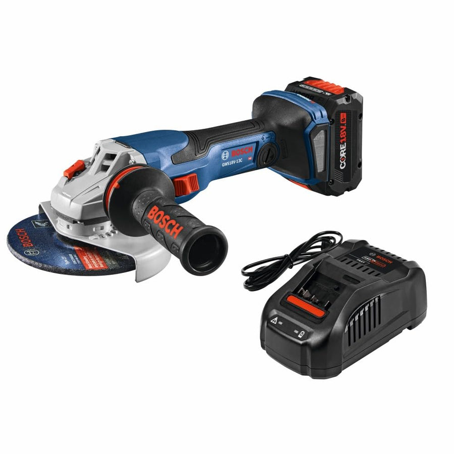 Bosch PROFACTOR™ GWS18V-13CB14 18V Connected-Ready 5 – 6 In. Angle Grinder Kit with (1) CORE18V® 8 Ah High Power Battery