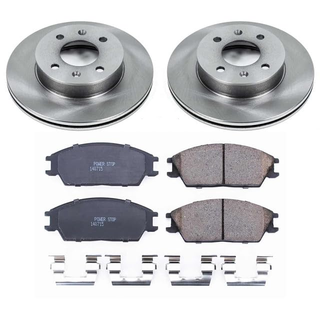 Power Stop Autospecialty KOE4909 Front Replacement Brake Kit-OE Brake Rotors & Ceramic Brake Pads For Hyundai Accent 2003-2005 [Model Specific]