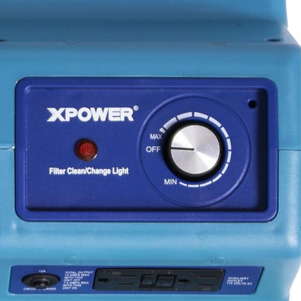 XPOWER 3 Stage Filtration X-4700A Professional HEPA Purifier System, Negative Air Machine, Airbourne Air Cleaner, Air Scrubber with Build-in GFCI Power Outlets