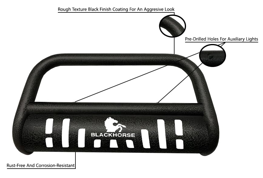 Bull Bar-T Black Horse Textured Black Compatible with 2009-2014 Nissan Murano-CBT-A152SP