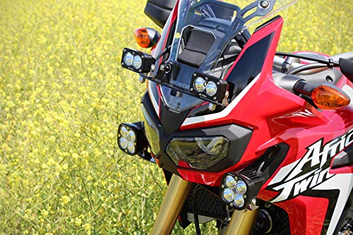 44-7027 Baja Designs - Front Fairing Mounted Squadron Sport 3" 2x20W Square Driving/Combo Beam LED Lights Kit