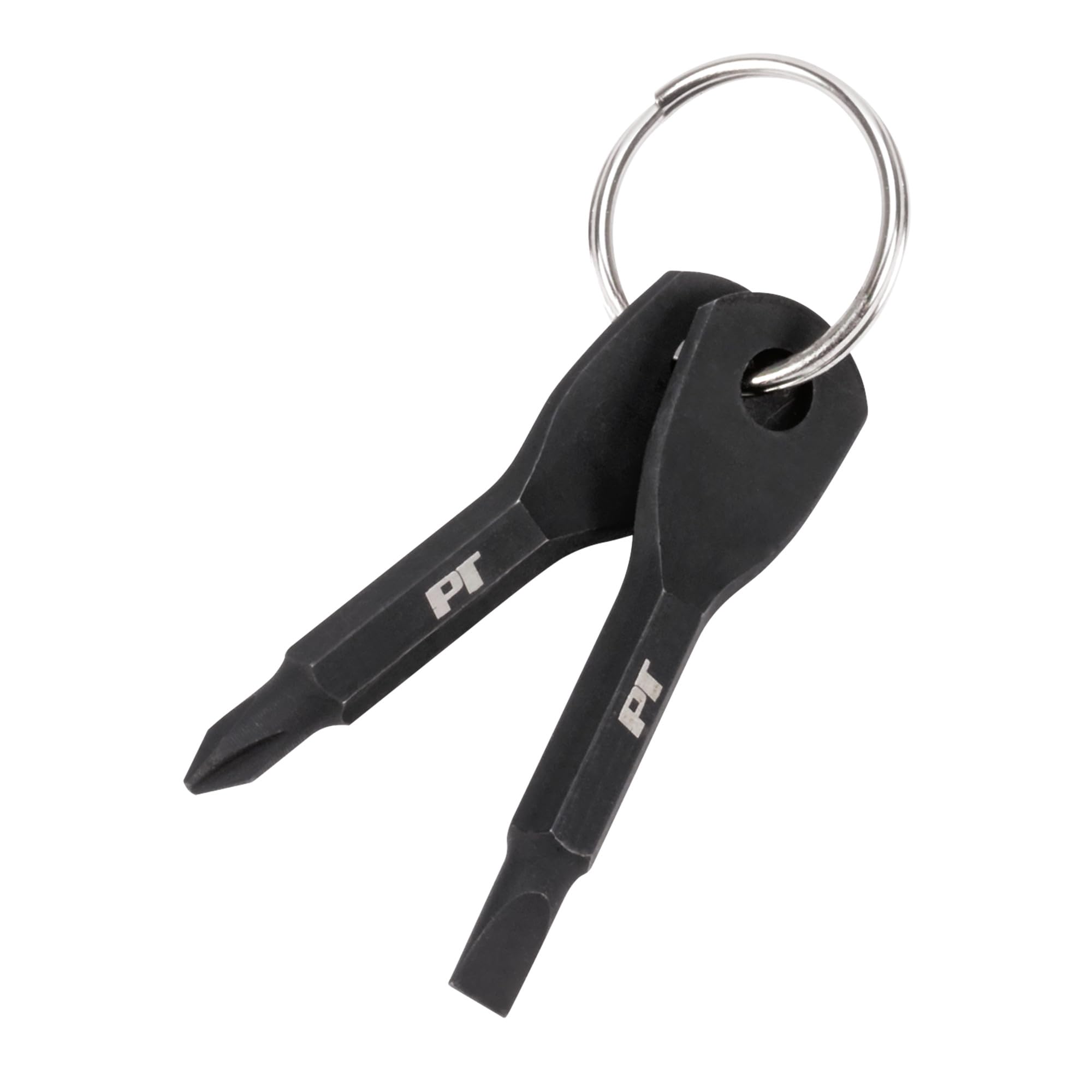 Keychain Performance Tool 20234 Screwdriver Set with Phillips and Slotted Keys, Black Powder Coated for Durability and Style