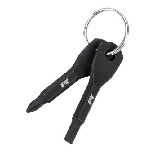 Keychain Performance Tool 20234 Screwdriver Set with Phillips and Slotted Keys, Black Powder Coated for Durability and Style