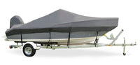Semi-Custom Trailerite Boat Cover for Offshore Fishing Boats with Inboard/Outboard Motor, Gray (21'5" - 22'4" CL x 102" B)