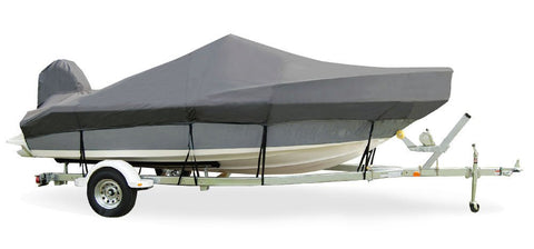 Semi-Custom Trailerite Boat Cover for Offshore Fishing Boats with Inboard/Outboard Motor, Gray (22'5" - 23'4" CL x 102" B)