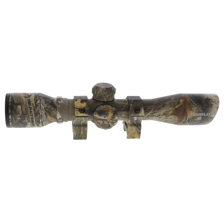 4x32mm TRUGLO Compact Rimfire and Shotgun Scope Series, Diamond Reticle, Realtree Xtra