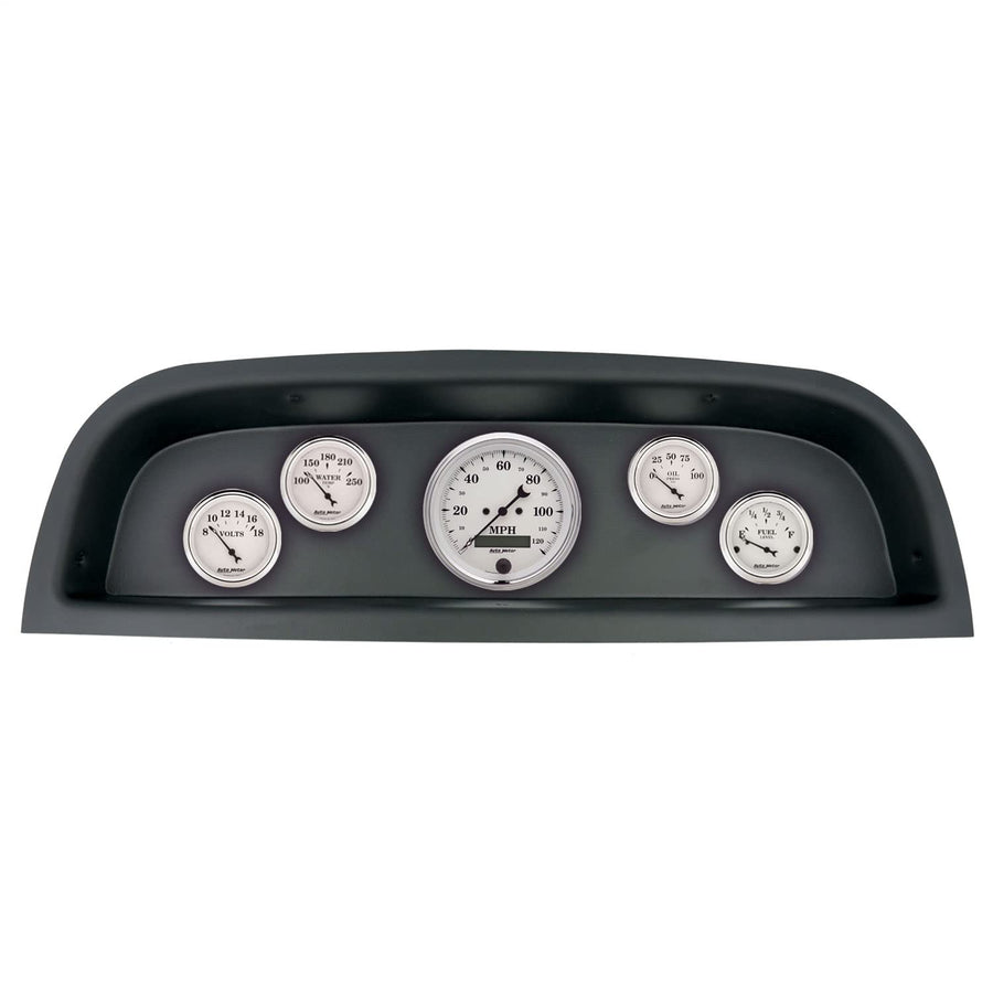 AutoMeter Dash Kit Direct Fit, (3 3/8" X1, 2 1/16" X4), Chevrolet Truck 60-63, Old-TYME White (2102-08)