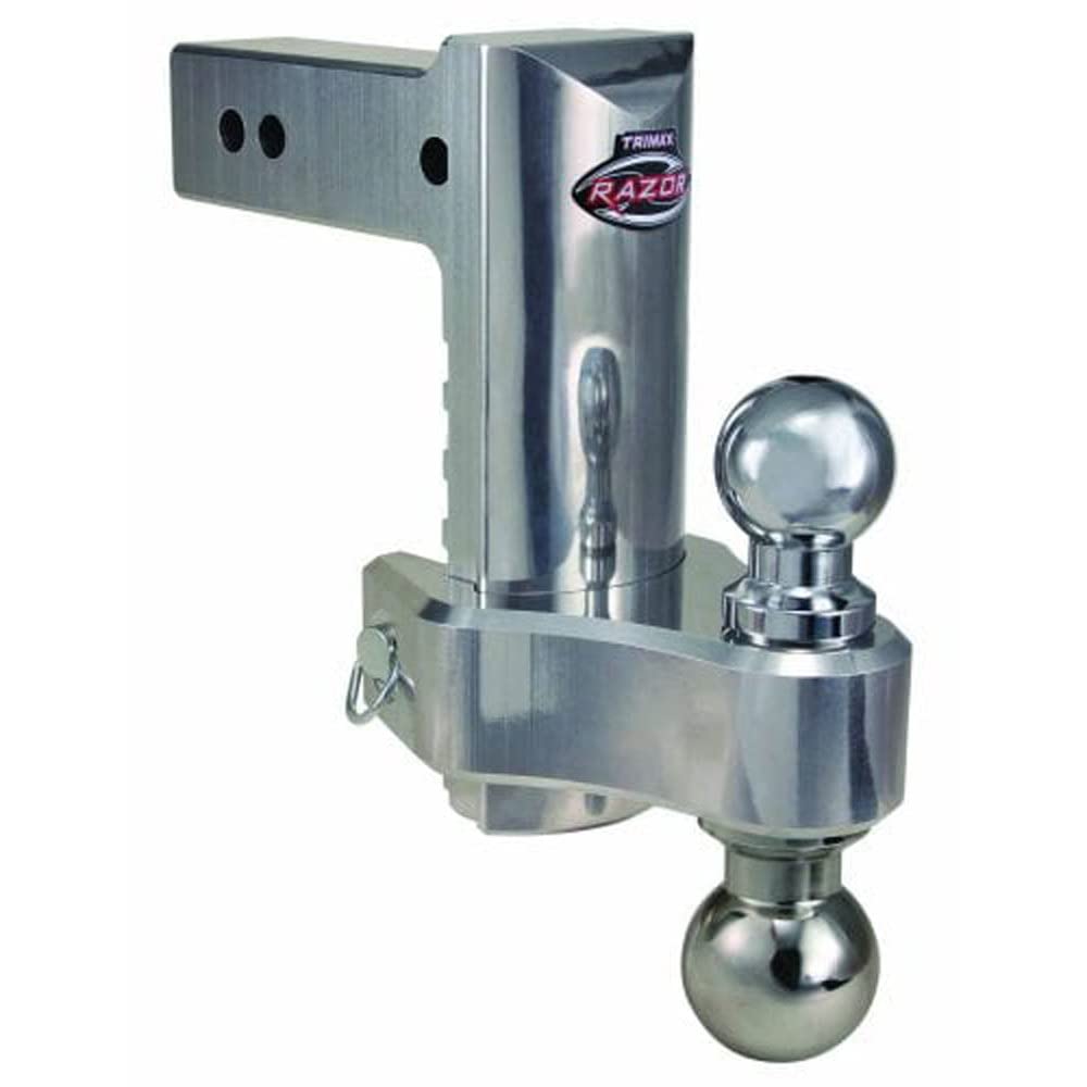 Trimax 8" TRZ8ALHD Pin & Clip Aluminum Drop Hitch for 2-1/2" Receivers-Dual Ball Included