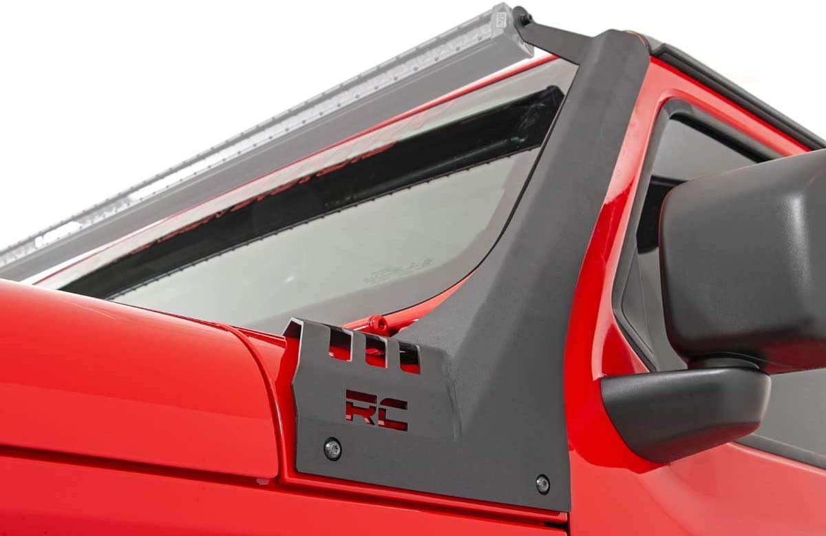 50" Rough Country Upper Windshield Mounting Brackets for 18-22 Jeep JL/JT- 70063