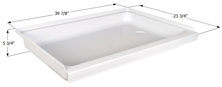 Shower Pan Assembly ICON 15245 SP2440RH-PW, Right Hand Drain