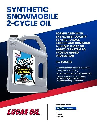 Synthetic 2-Cycle Snowmobile Oil Lucas Oil 10847 - 1 Gallon