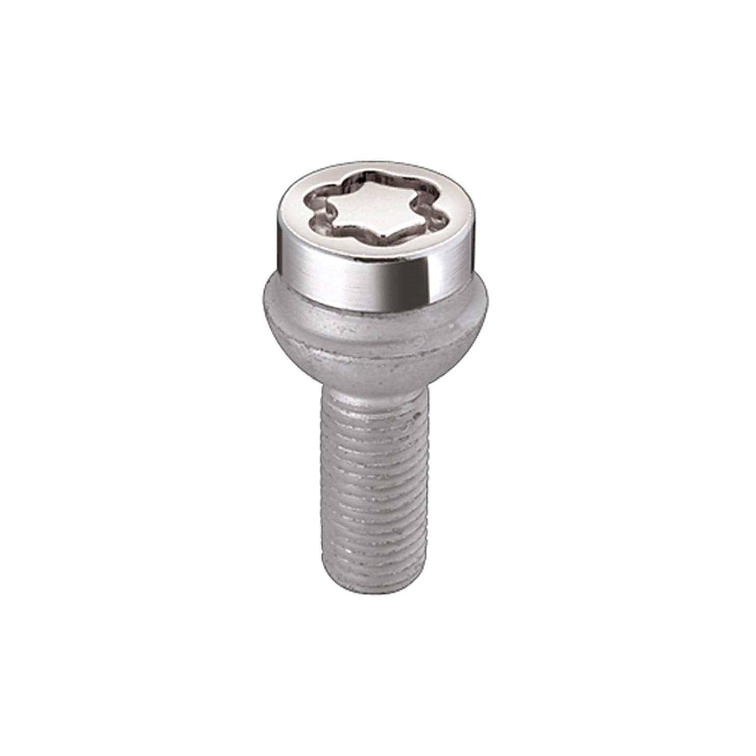 Bolt Style McGard 28175 Chrome Radius Seat Bolt Locks (M12 x 1.5 Thread Size) - Set of 4