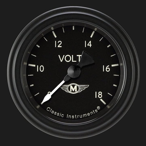 Moal Bomber Classic Instruments 2-1/8" Volt Gauge Full Sweep