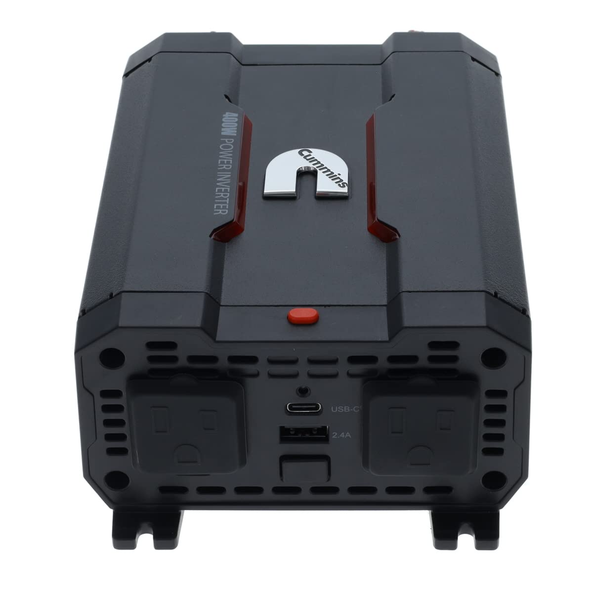 Cummins 400 Watt CMN400 Car Inverter DC 12 Volts to 110 Volts AC Converter (Full Kit Included) 2 AC Ports Plus 2.4A USB & Fast-Charge 3.0A USB-C