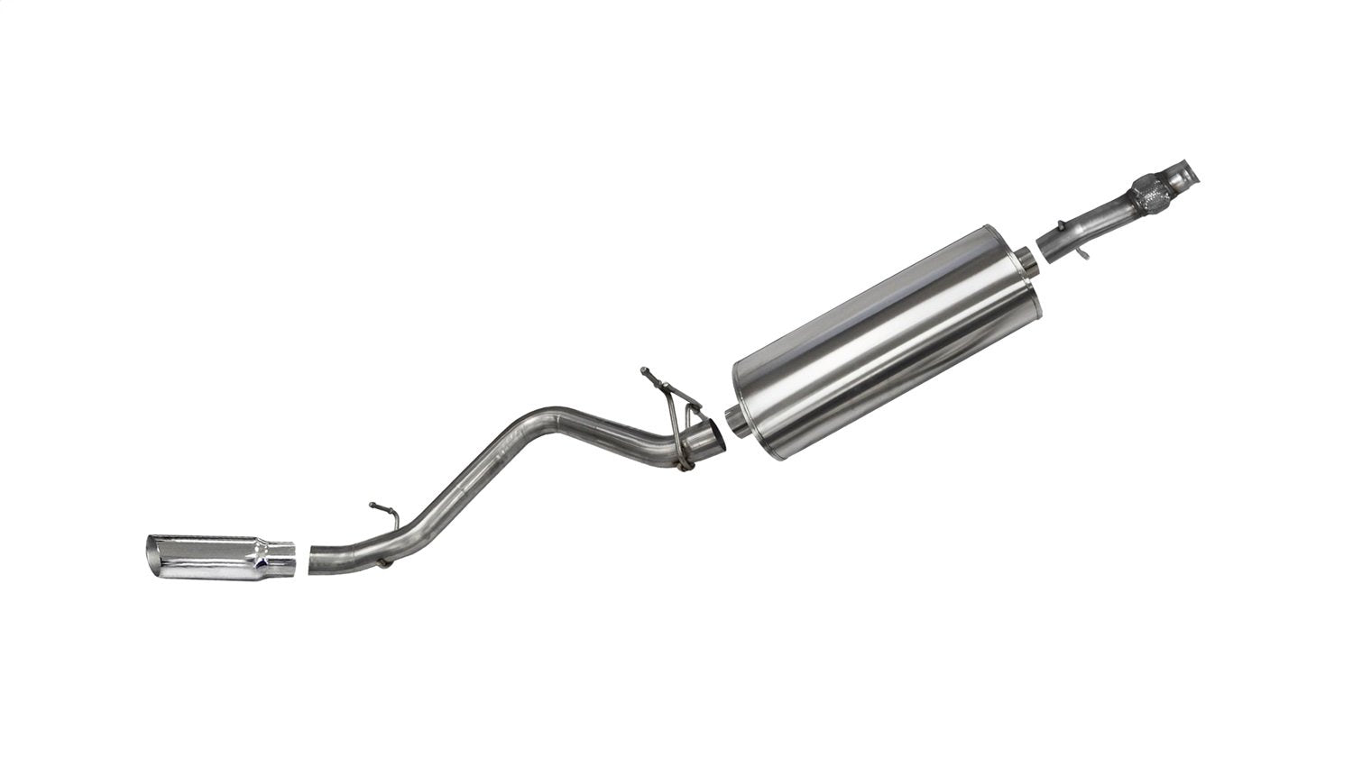 Corsa Performance Sport Cat-Back Exhaust System 24871 Single Side Exit 3 in. Dia. Incl. Muffler/Pipes/Clamps/Single 4 in. Polished Pro-Series Tips