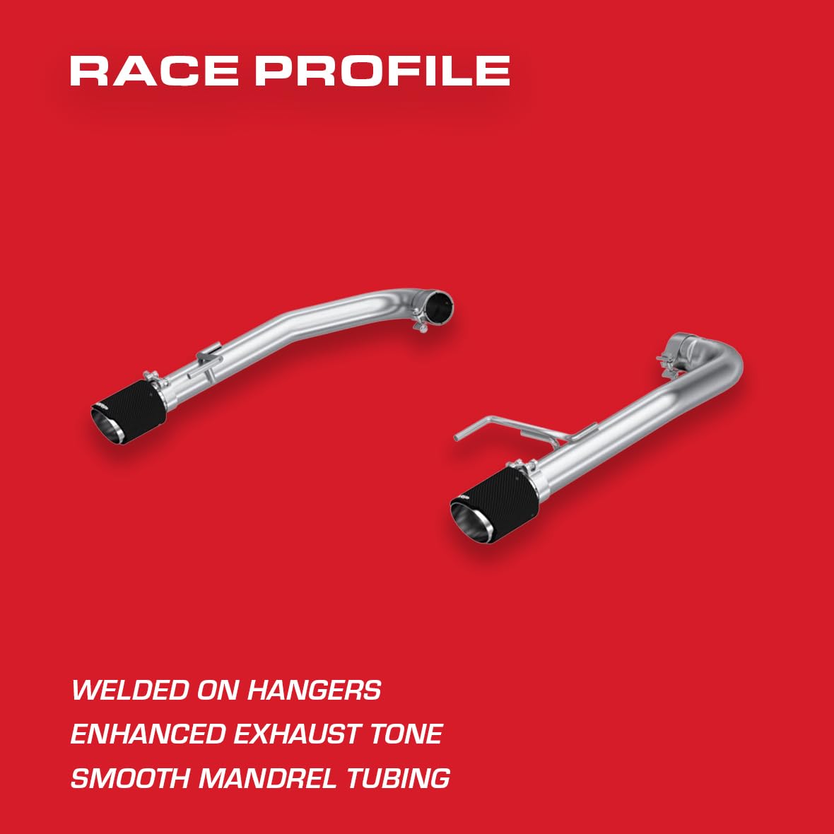 15-17 Ford Mustang GT MBRP 5.0L T304 Stainless Steel 2.5in Axle-Back with Carbon Fiber Tips - S72763CF