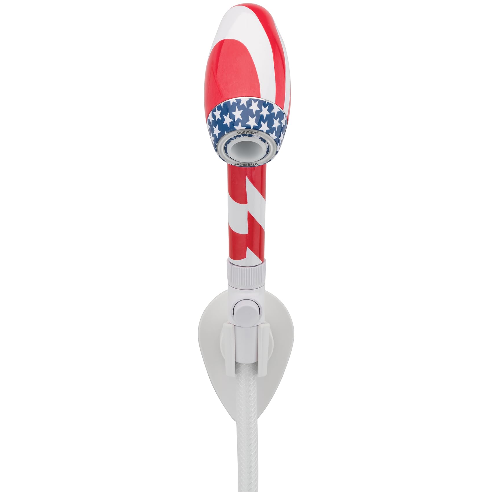Oxygenics RV BodySpa Red/White/Blue Handheld Shower Head 1.8-GPM (6.8-LPM)