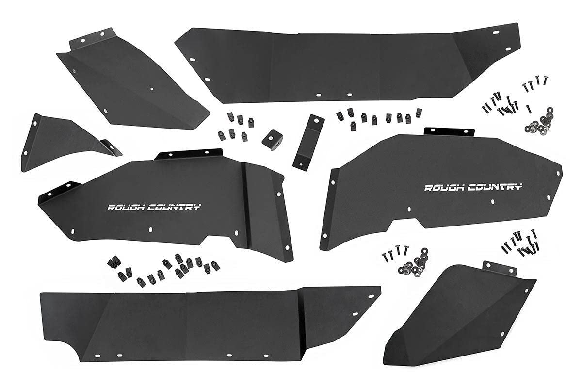 Rough Country Inner Fenders Rear for 2018-2023 Jeep Wrangler JL - 10498A Black