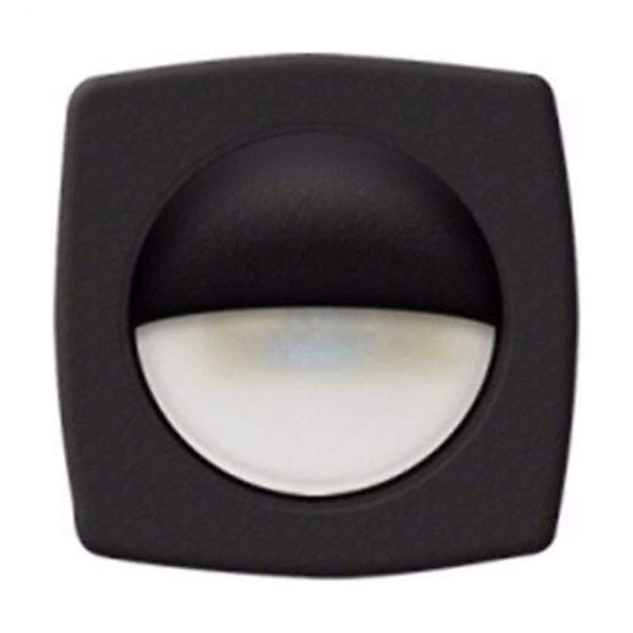T-H Marine LED Companion Way Courtesy Light - Square Lights Offer Enhanced Night Vision for Boat Interior, Deck, or Cockpit - Multi-Purpose Use and Low Power Draw - Black
