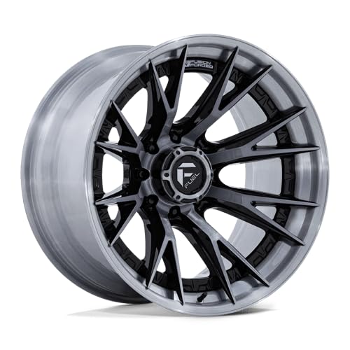 FUEL OFF-ROAD FC402 20X9 CATALYST 8X180 5.04 1mm GLOSS BLACK WITH BRUSHED GRAY TINT FACE & LIP - FC402BT20908801