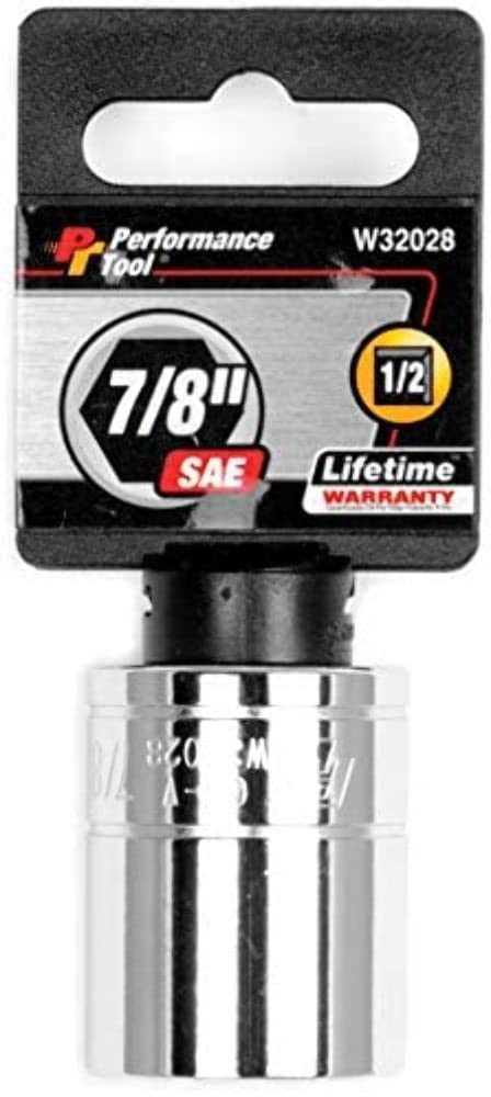 W32028 Performance Tool 1/2 Drive 6-Point Socket, 7/8