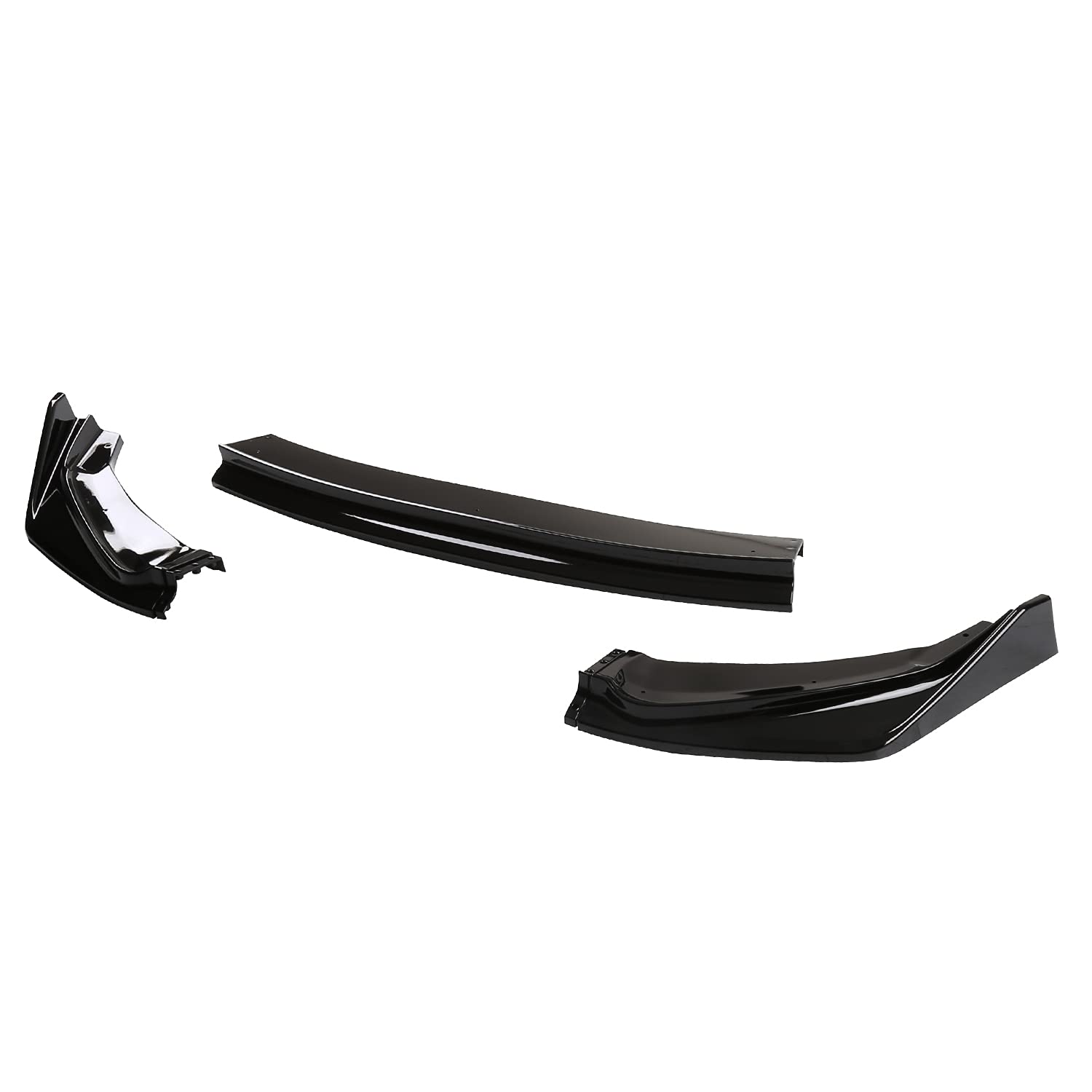 Glossy Black Spec-D Tuning Front Bumper Lip Spoiler Splitter 3PC Compatible with 2014-2017 Honda Fit