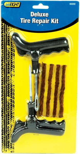 Tire Repair Kit Performance Tool 60200 with Ergonomic Handle - Includes Plugger, Reamer, and Plugs for Easy and Convenient Flat Tire Repairs