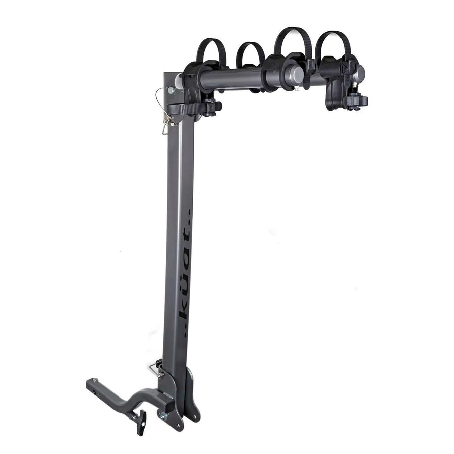 Hitch-Mounted KUAT Beta 1.25" Bike Rack | Durable Lightweight Aluminum Folding Tilting-Down Gray Bicycle Car Truck Transportation Hauling Rack | 2 Bike Capacity