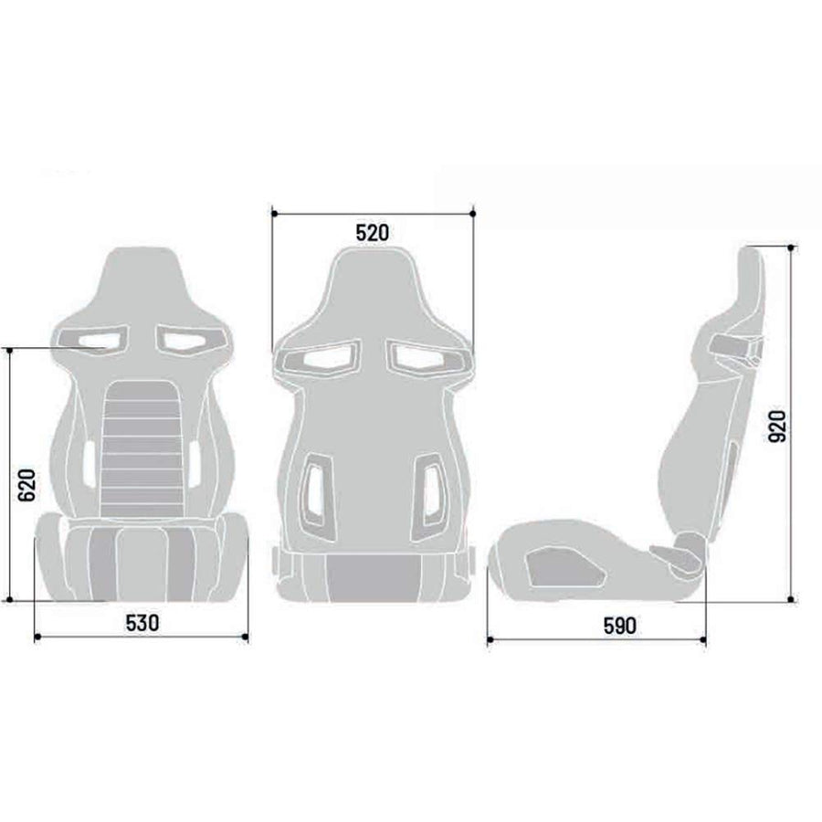 Black Sparco Sport Seat R333 - Reclinable