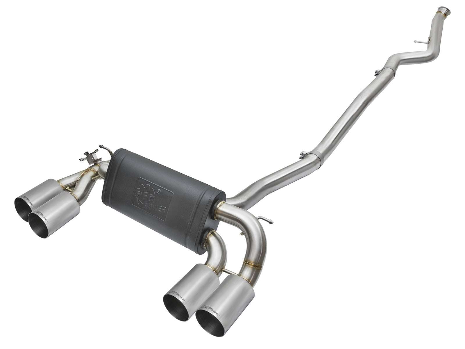 aFe Power MACH Force-Xp Cat-Back Exhaust 2-1/2 IN 3 S/S w/Polished Tips Fit BMW M2 (F87) 16-18 L6-3.0L (t) N55 49-36330-1P