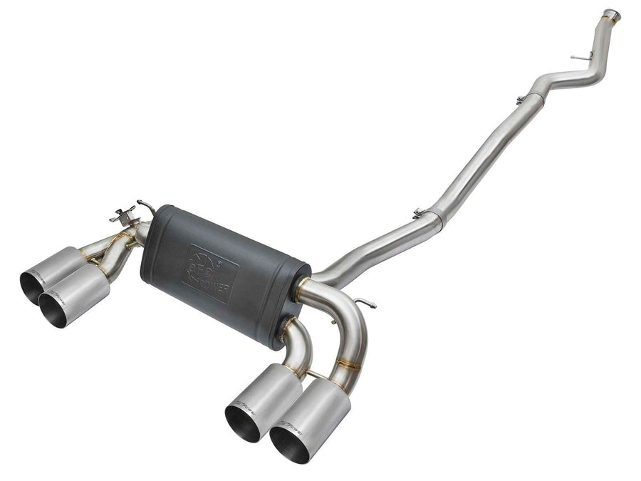 aFe Power MACH Force-Xp Cat-Back Exhaust 2-1/2 IN 3 S/S w/Polished Tips Fit BMW M2 (F87) 16-18 L6-3.0L (t) N55 49-36330-1P