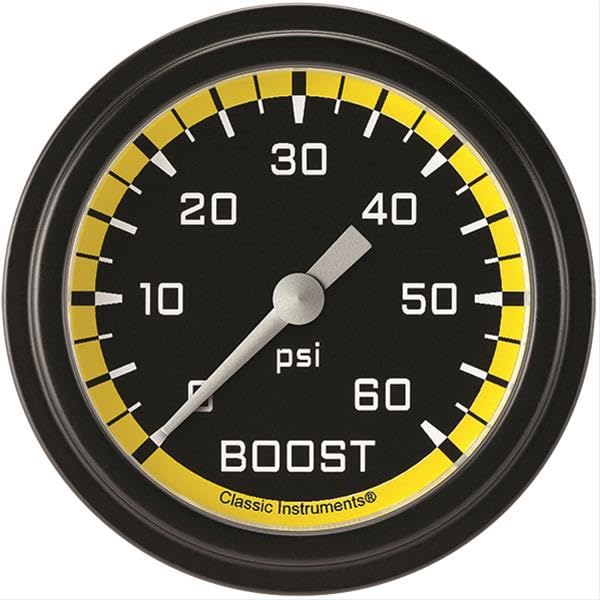 Aut Crs Ylw 2 5/8In Boost, Classic Instruments 60Psi Ele (AX343YBLF)