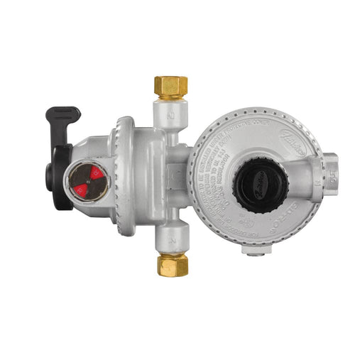 Compact JR Products Low Pressure Two-Stage Automatic Changeover Regulator, White 07-31525