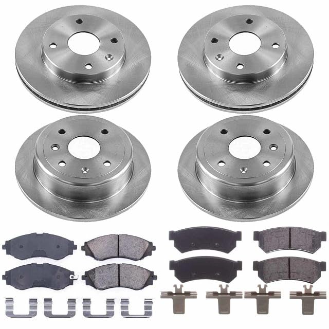 Power Stop Autospecialty KOE5896 Front and Rear Replacement Brake Kit-OE Brake Rotors & Ceramic Brake Pads For Suzuki Forenza 2007-2008, Suzuki Reno 2007-2008 [Model Specific]