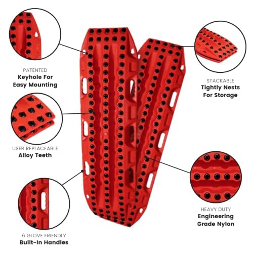 Xtreme MaxTrax Vehicle Recovery Boards (Red)
