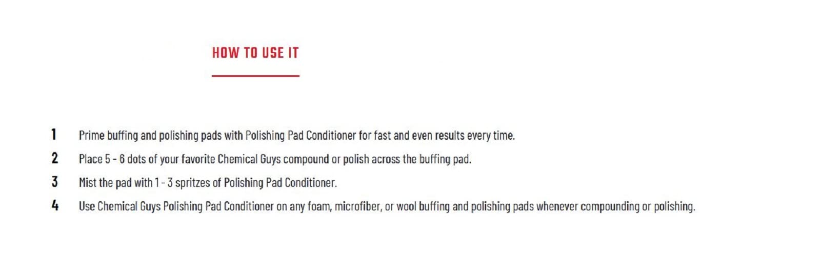 Chemical Guys Polishing BUF_301_16 and Buffing Pad Conditioner, 16 Oz