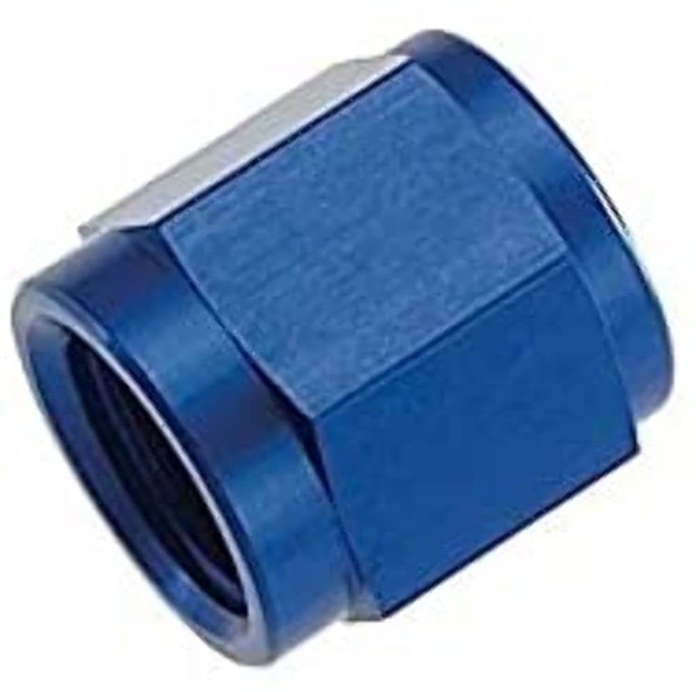 Red Horse RHP818-04-1 Performance 0.43 x 20-04 an-Jic Aluminum Tube End Fitting Nut, Blue - Pack of 6