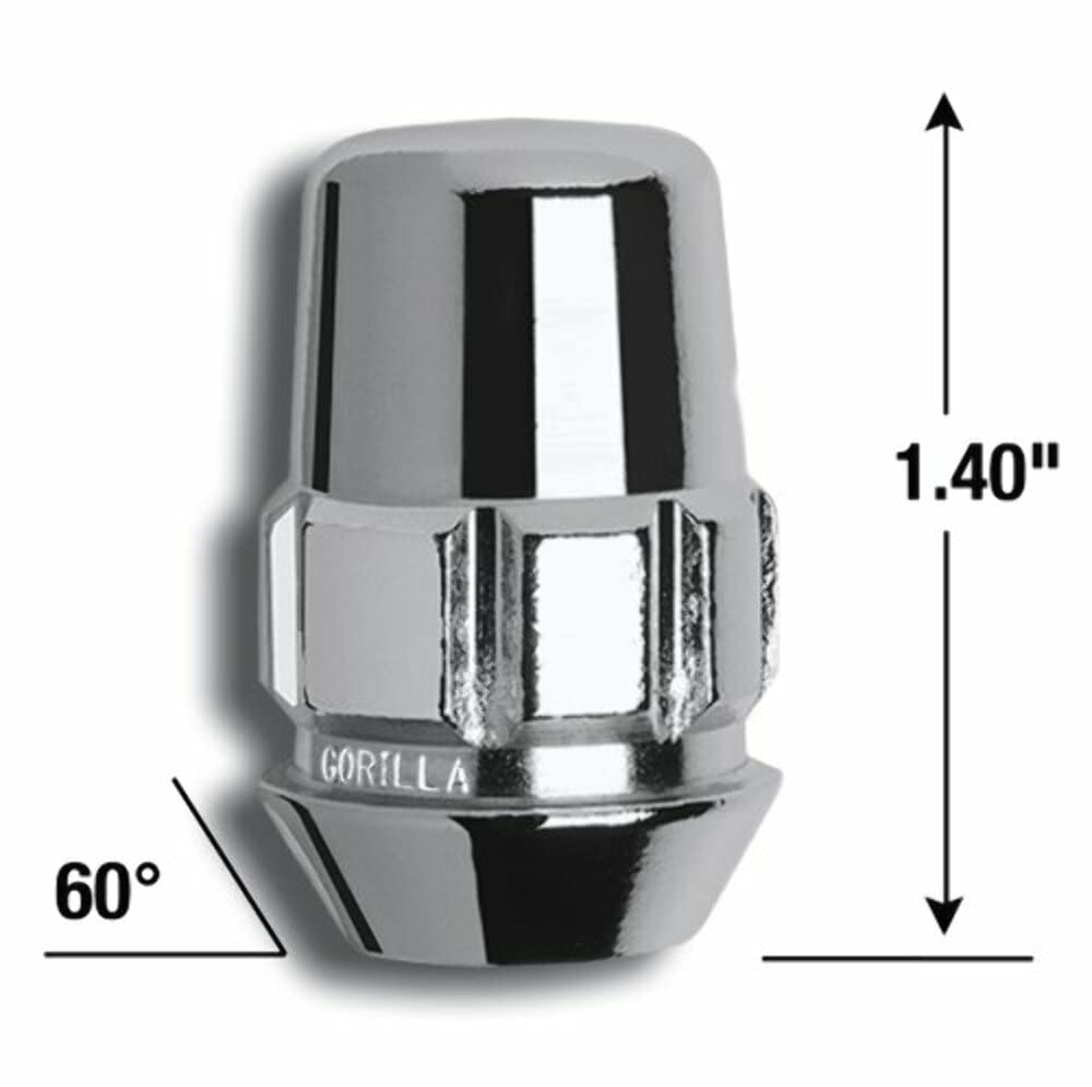 Gorilla 71644N Automotive Acorn Wheel Locks (14mm x 1.50 Thread Size) - For 6 Lug Wheels The System
