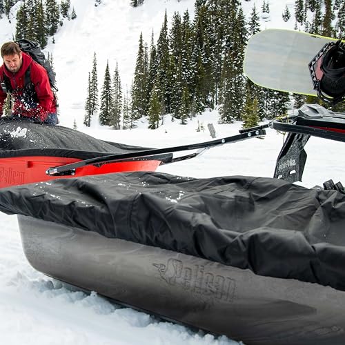 Pelican 68 Trek Sport - Utility Sled Comes with Set of Runners, Tow Hitch and Travel Cover - Carry Up to 500 lb - Granite/Black
