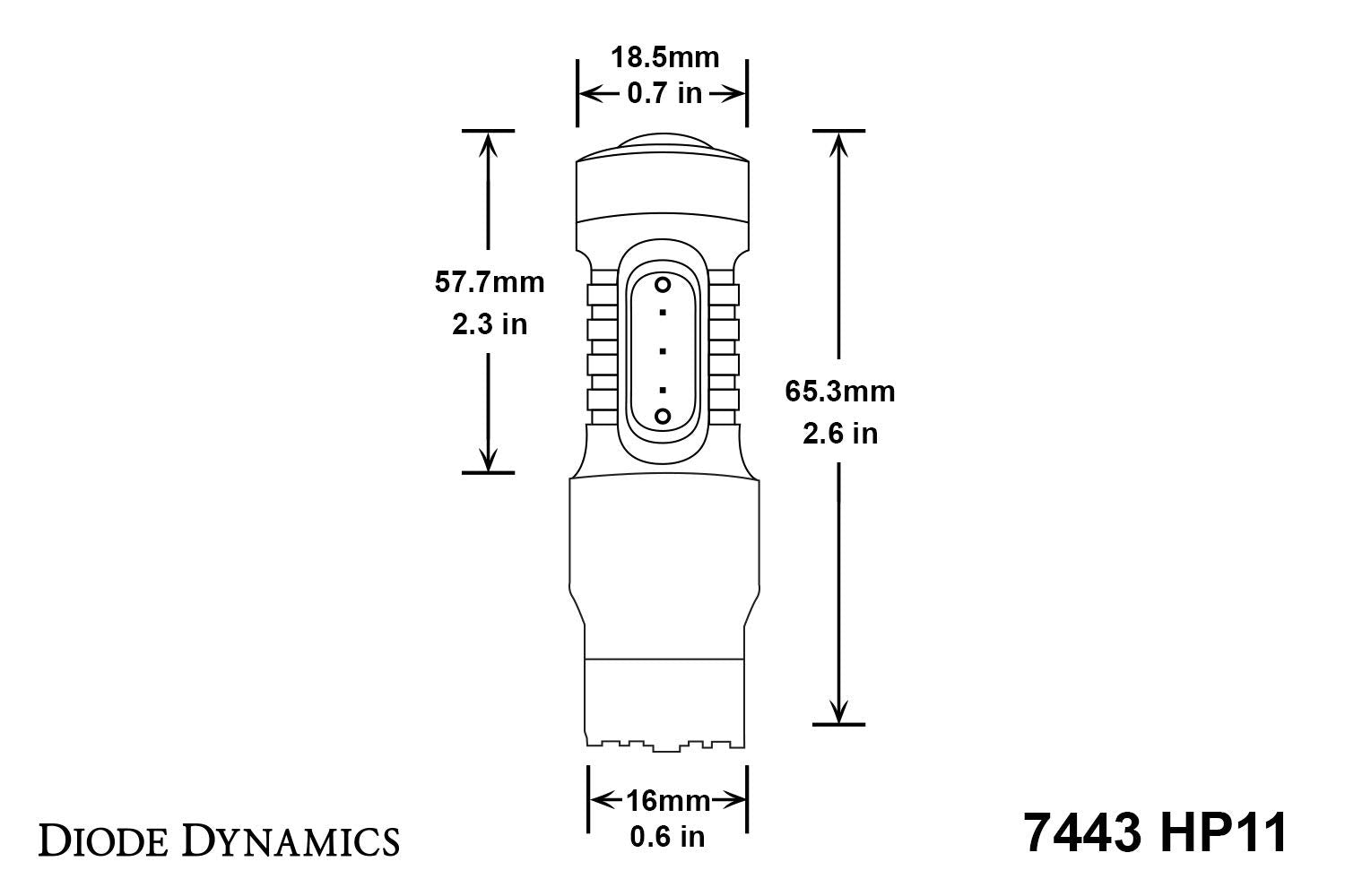 7440/7443 HP11 Diode Dynamics Backup LED Bulbs