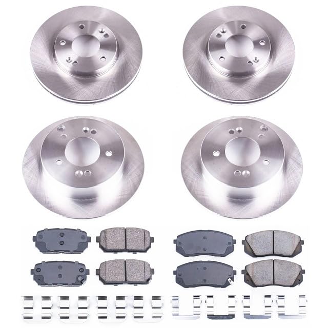 Power Stop KOE5852 Replacement Brake Kit-OE Brake Rotors & Ceramic Brake Pads For Kia Rondo 2007-2010 Autospecialty [Model Specific]