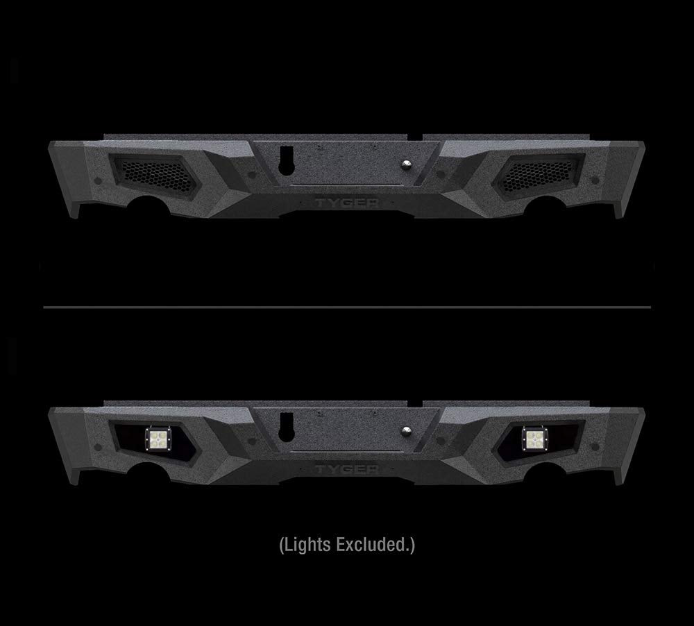 TYGER FURY Rear Bumper Assembly Textured Black Tyger Auto Compatible with 2009-2018 Dodge Ram 1500 (Including 2019-2023 Classic)