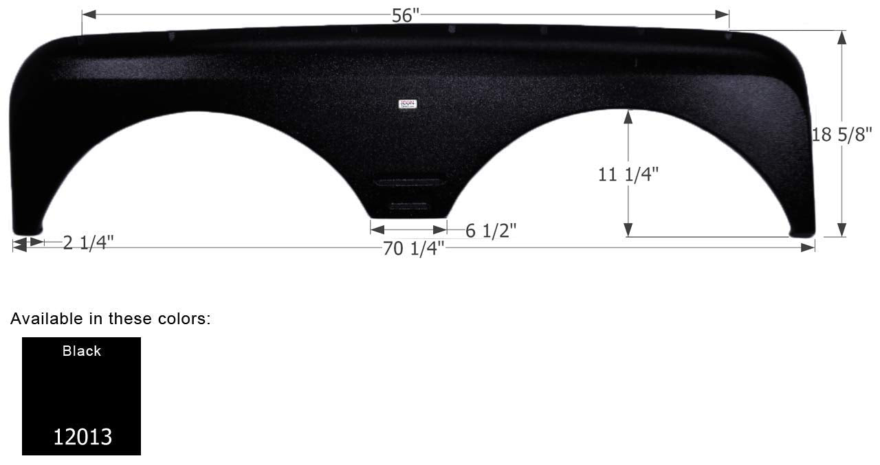 Fender Skirt ICON, Tandem, Gulf Stream, FS2013, Black