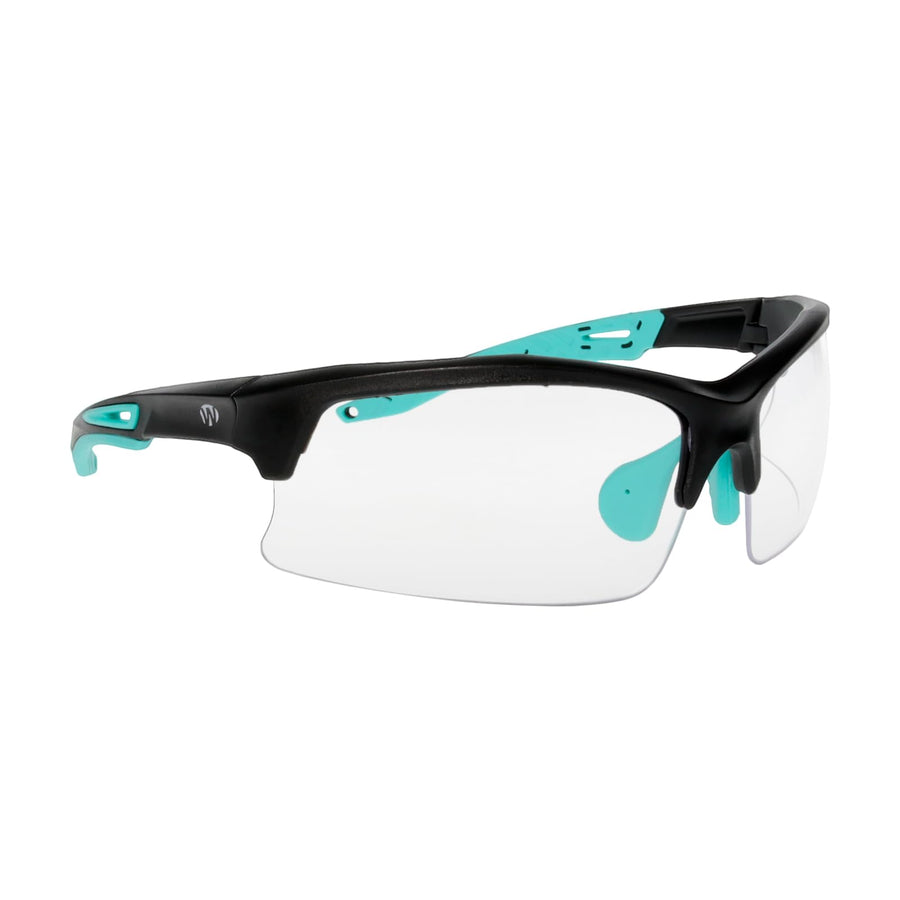Walker's Teal Unisex Impact Resistant Sport Glasses | Durable Non-Slip Rubberized Frame UV Protection Shooting Outdoor Sports Glasses w/ Clear Lenses