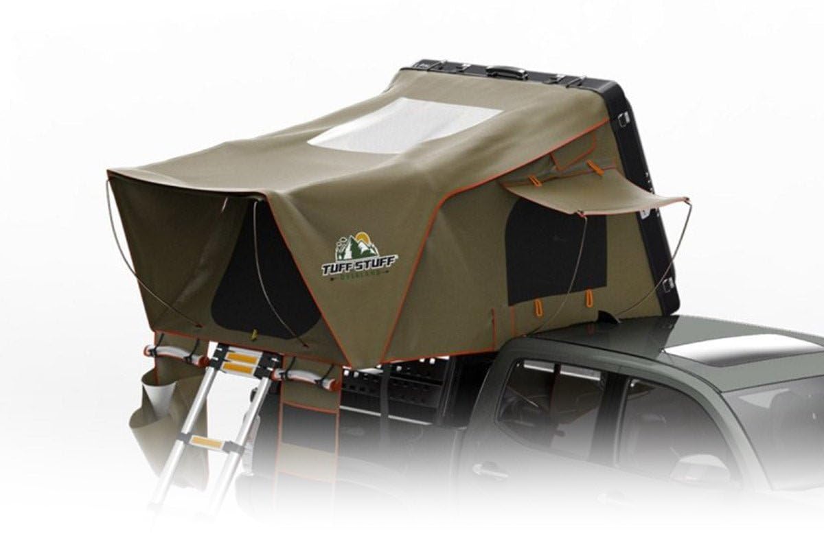 Tuff Stuff TS-RTT-CS2-BK Overland™ Alpha II Hard Top Side Open Tent; Black; 2 Person