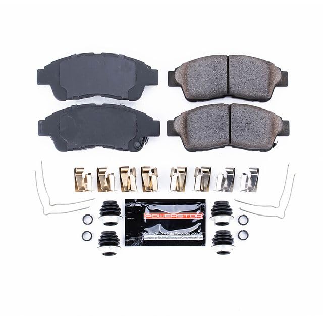 Power Stop Z23-562 Z23 Evolution Sport Carbon Fiber Infused Ceramic Brake Pads with Hardware For Geo Prizm, Toyota Camry, Toyota Celica, Toyota Corolla, Toyota RAV4 [Model Specific]